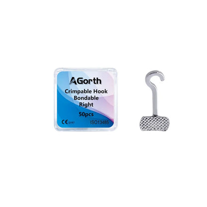 50Pcs Orthodontic Crimpable Hooks Set – Bondable Sliding Long & Short Dental Archwire Bracket Hooks Multi-Function Kit