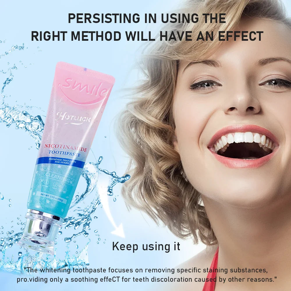 Hotluck Niacinamide Whitening Toothpaste – Intensive Triple Whitening for Fresh Breath & Dental Care