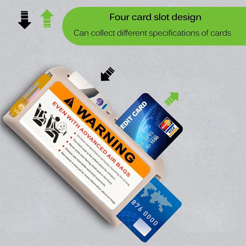 Car Sun Visor Organizer with Temporary Parking Card Holder - Dashboard Mount for Auto Interior Storage, 1Pc