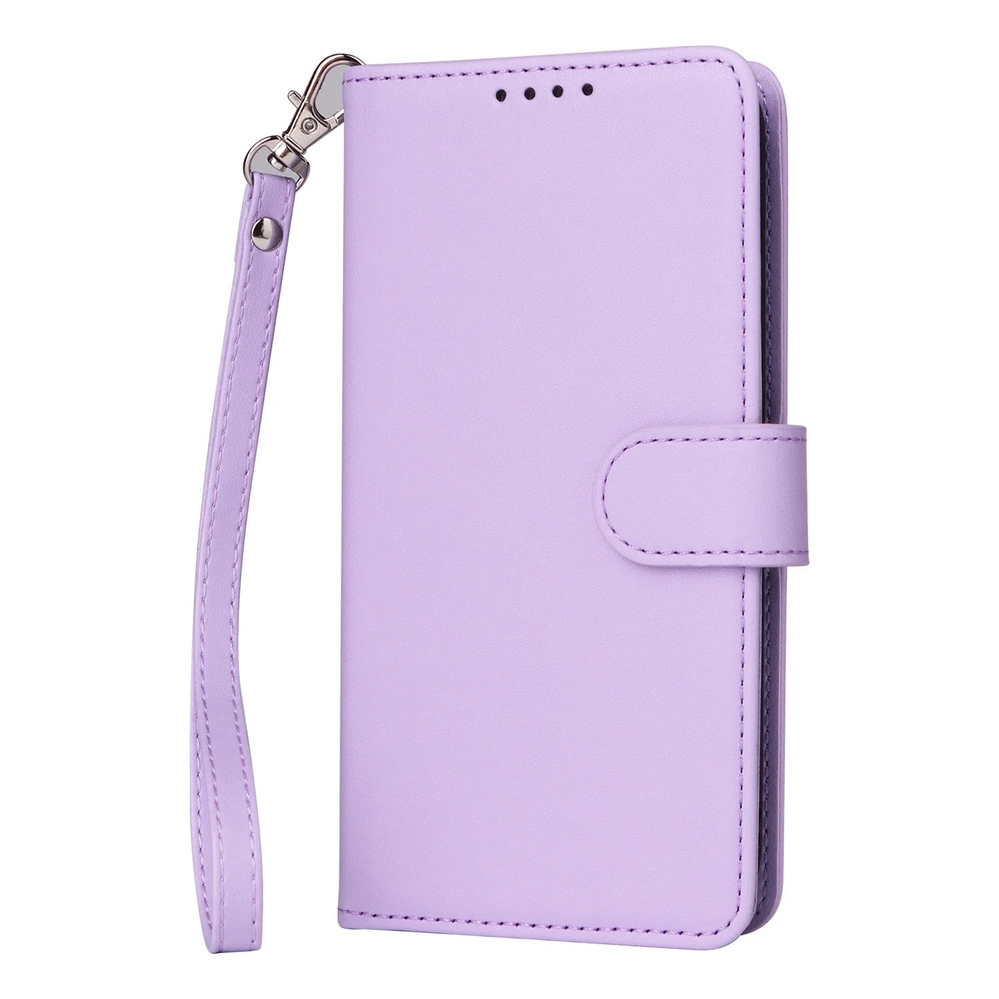 2-in-1 Magnetic Card Slot Leather Wallet Case for Xiaomi Redmi Note 13 Pro Plus, 12, 13C, 13T, C65 & POCO X6 5G – Stand Bag with Strap Cover