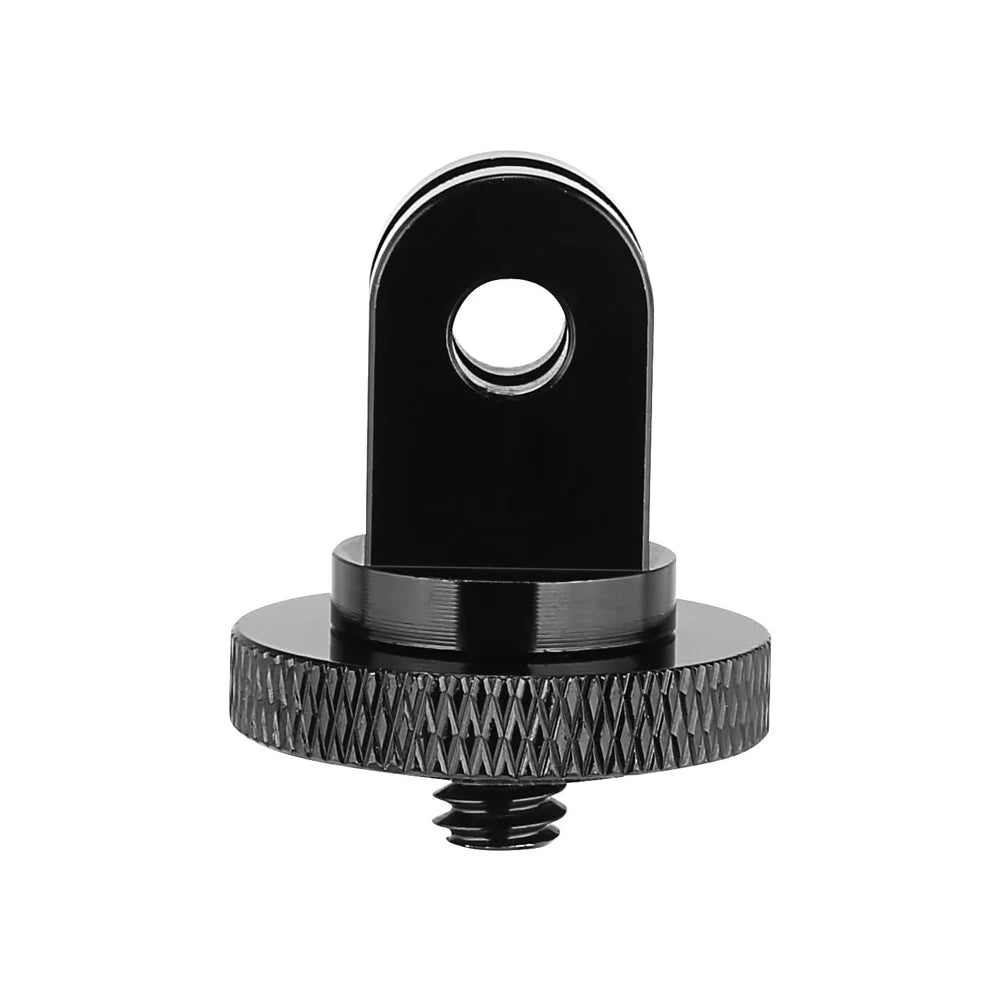 Aluminum Alloy 1/4" Conversion Mount Adapter – Compatible with GoPro Hero 9–13, Insta360, SJCAM, AKASO & DJI Osmo Action Cameras