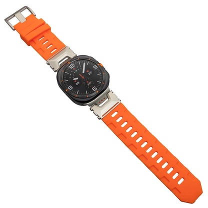 Soft Silicone Luxury Sport Strap for Samsung Galaxy Watch Ultra 47mm — No-Gap Curved End Band for Men