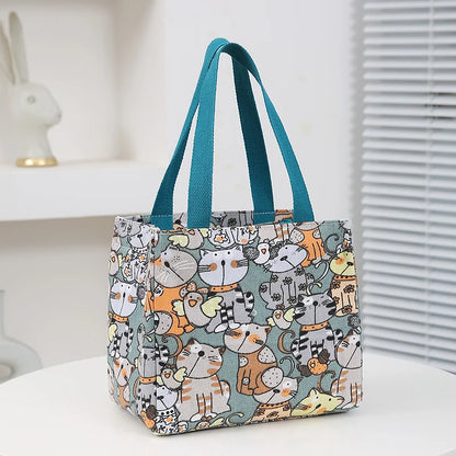 Cute Cartoon Insulated Lunch Bag – Large Capacity Bento Cooler for School, Work & Travel