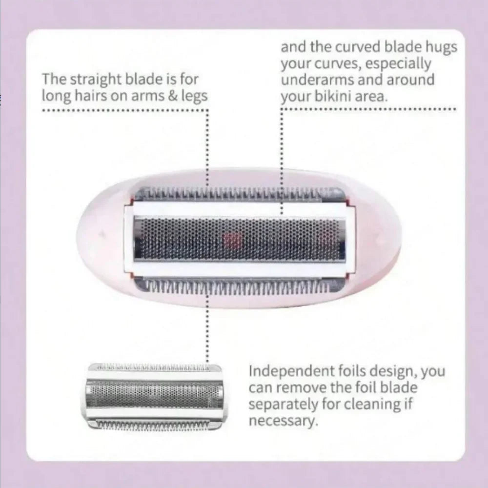 Valentine’s Day Women’s Electric Hair Shaver — Personal Trimmer for Legs, Arms, Armpit & Pubic Hair Care