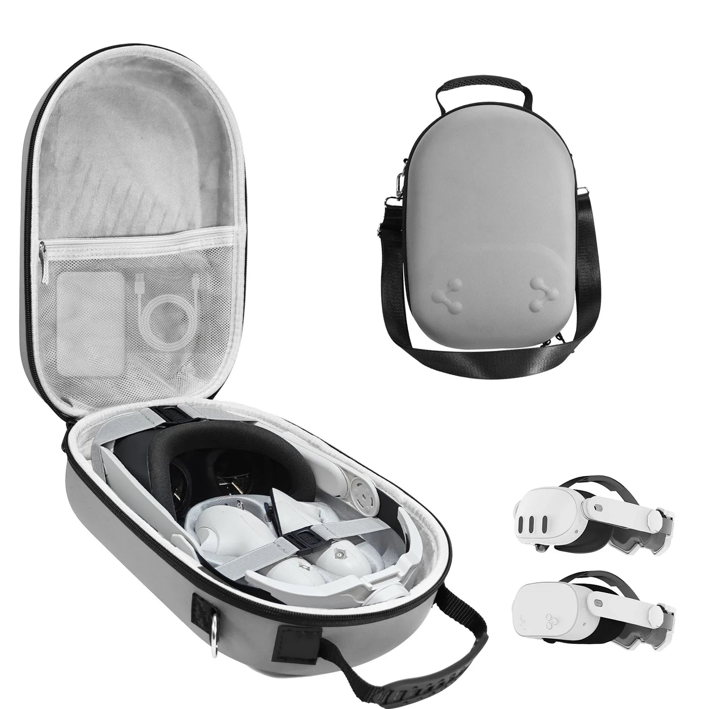 Hard Carrying Case for Meta Quest 3/3S – Drop-Resistant Portable Travel Storage Bag for VR Headset & Controller Accessories
