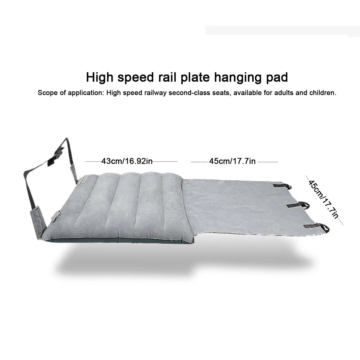 Adjustable Footrest Hammock - Portable Inflatable Bed for Car, Train, Airplane Travel, Camping - Comfortable Car Mattress for Babies and Adults - Essential Car Air Accessory