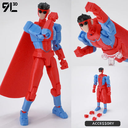 9L 3D Printed Invincible Tech Jacker T13 Lucky13 Action Figure – Multi-Jointed Motorcycle Collectible Model Toy Titan13