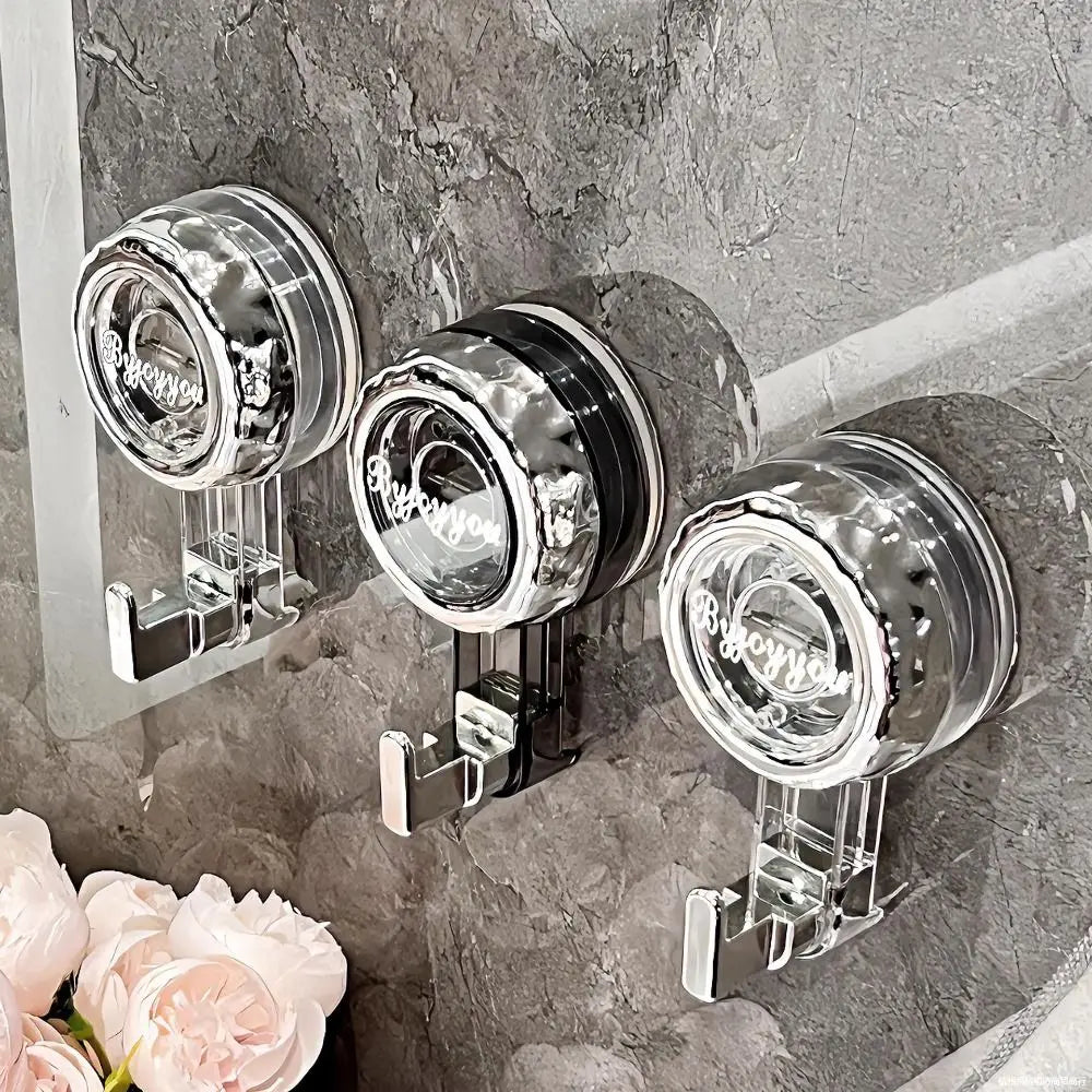 Fashion Powerful Reusable Suction Cup Hooks – Heavy Duty Traceless Shower & Clothes Hooks
