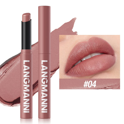 12-Color Matte Lipstick Pencil – Waterproof, Long-Lasting Non-Stick Lip Stain Tint Nude Makeup Pen