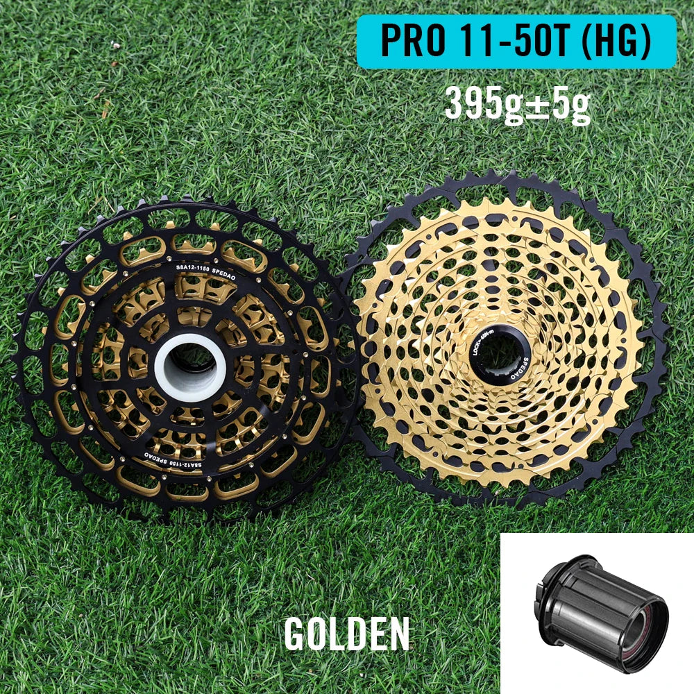 SPEDAO 12-Speed 10-50T Bicycle Cassette – 12V MTB Freewheel Sprocket for SX NX GX, XD & HG Compatible