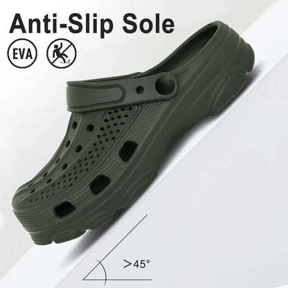 Comwarm Men’s Clogs Slippers – Breathable Non-Slip Garden & Beach Sandals for Indoor Outdoor Casual Wear