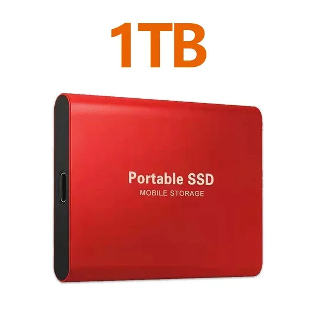 Portable SSD 1TB–4TB High-Speed External Drive – USB 3.1 Type-C Solid State Hard Disk for Laptop, PC & Mac