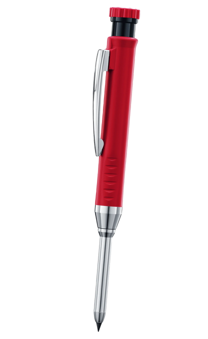 Carpenter Mechanical Pencil Set - 2.8mm Solid Woodworking Pencil With Sharpener & 3 Color Refills For Construction Tools