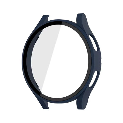 Tempered Glass & PC Bumper Case for Samsung Galaxy Watch 4/5/6/7/8 – Full Coverage Protective Cover (40mm & 44mm)