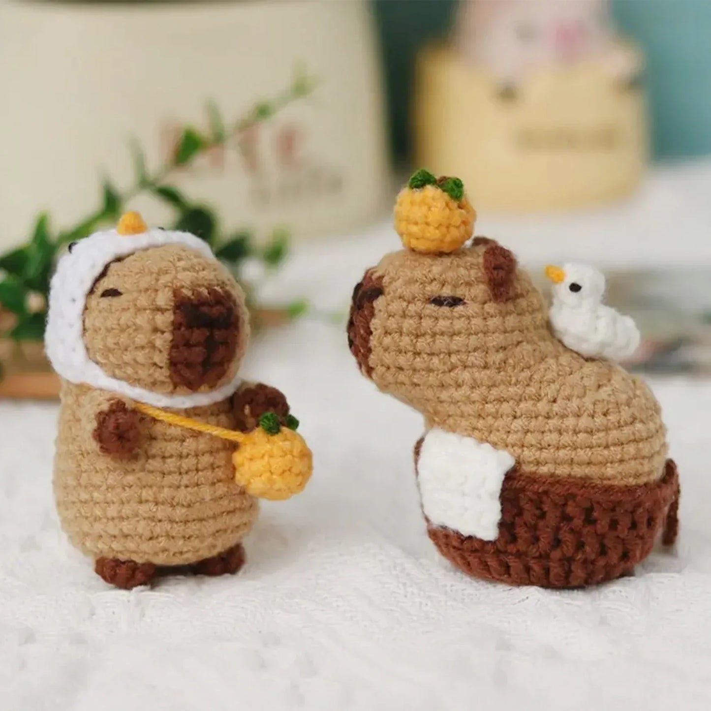 Capybara Crochet Kit – Cute Animal Crochet Set for Beginners, Perfect Christmas Gift for Craft Lovers