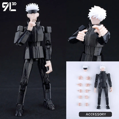 9L3D Printed Anime Action Figures — Jujutsu Kaisen Sukuna, Yuji, Yuta, Satoru Gojo Movable Mannequin Toys
