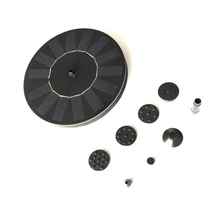 Solar Bird Bath Fountain Pump - 16cm Solar Powered 1.5W Water Pump with Free-Standing Panel