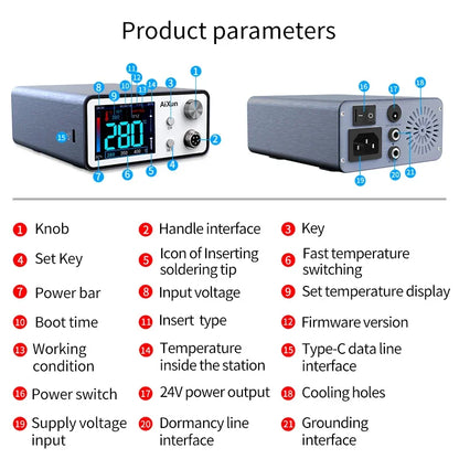 AIXUN T3A T3B Intelligent Soldering Station - T115/T210/T245/T12 Rework Station for PCB & BGA Soldering Tools