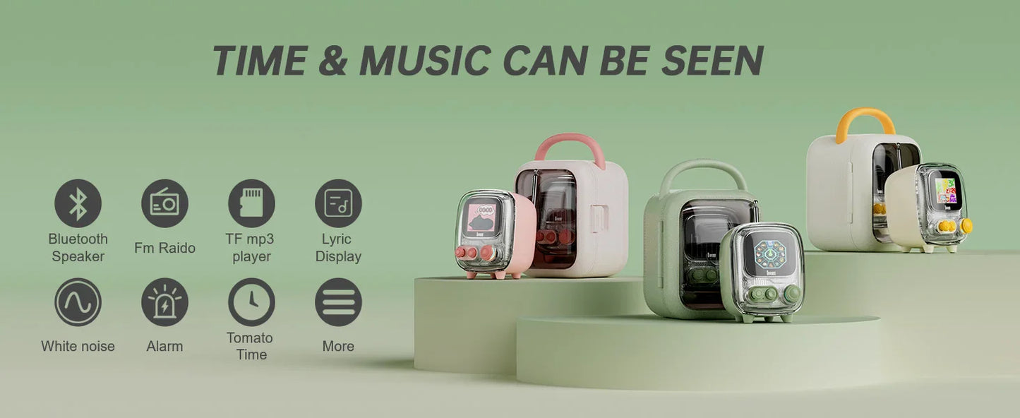 Divoom T-Tiivoo-2 Mini Retro Bluetooth Speaker – Portable Vintage White Noise Sleep Aid with High-Quality Subwoofer