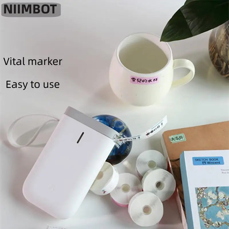 NIIMBOT D11 Portable Thermal Label Maker | Wireless No-Ink Printing Machine for Home & Office