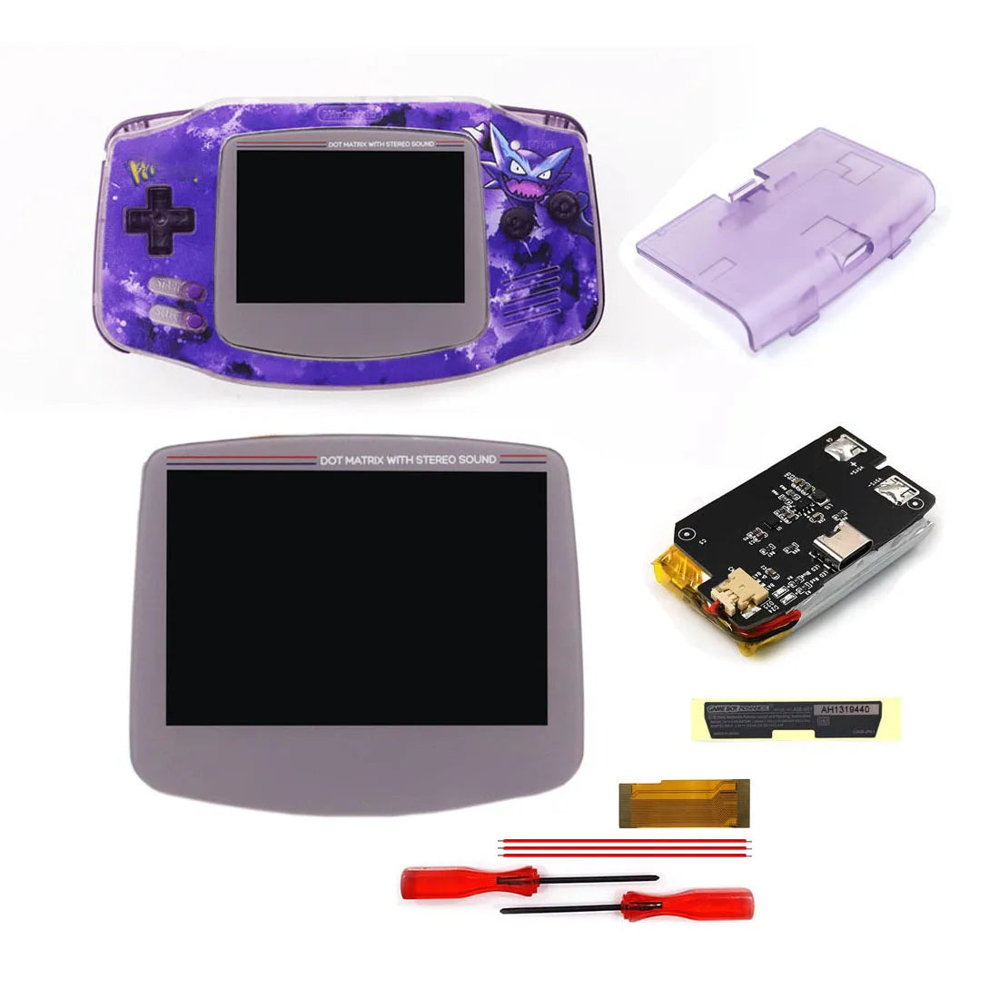 Hispeedido TYPE-C GBA LCD Display Upgrade – 3.0" V5 IPS Screen with New Housing Shell