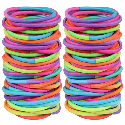 10/30/50PCS Black Elastic Hair Bands - 4MM Ponytail Holders & Scrunchies for Women, Men & Girls