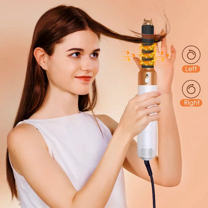 5 in 1 Low Noise Hair Styler – Professional Curling, Straightening & Drying Hot Air Brushes | 1000W
