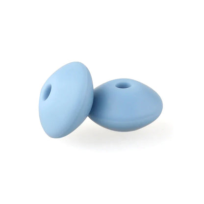 12mm Silicone Lentil Abacus Beads 50/100PCS – DIY Loose Focal Beads for Jewelry, Bracelets, Necklaces & Keychains