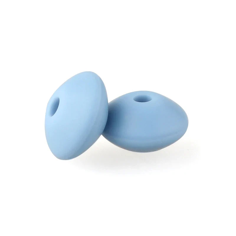 12mm Silicone Lentil Abacus Beads 50/100PCS – DIY Loose Focal Beads for Jewelry, Bracelets, Necklaces & Keychains