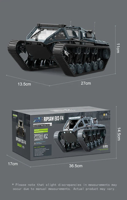 JJRC C8812 LED Tracked Tank RC Car — Full-Scale Simulation Model, Drift Remote Control Off-Road Vehicle Toy for Boys Gift
