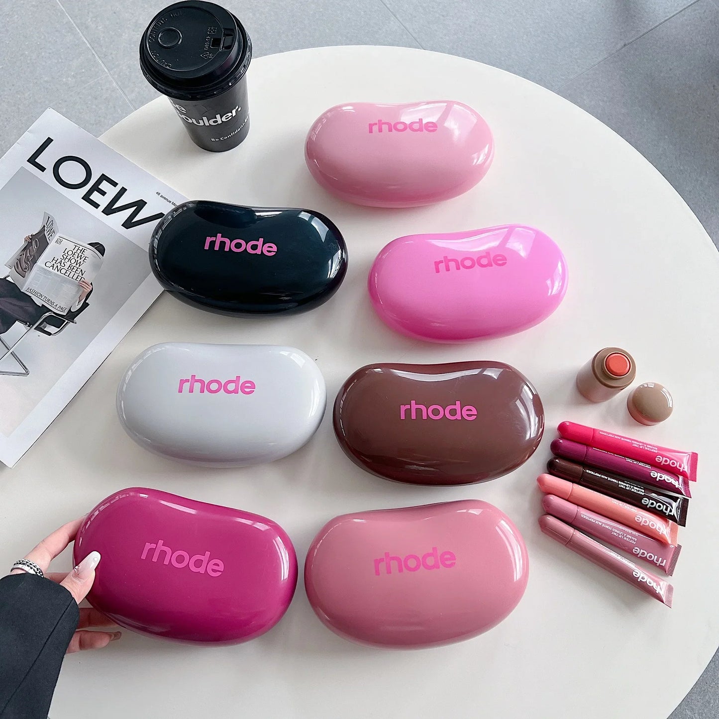 Autumn Portable Silicone Cosmetic Bag — Soft Storage Case for Lipstick, Blush, Lip Gloss & Mirror, Perfect Gift for Women