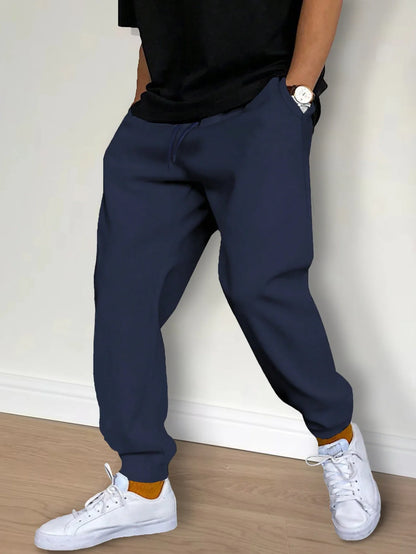 New Men's Casual Sports Pants - Gym Jogger Sweatpants for Running & Workout, Fashionable Long Trousers