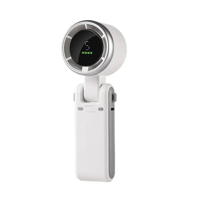 2025 Hanging Neck Outdoor Mini Fan – 180° Folding Handheld High-Speed Turbo Desktop Fan