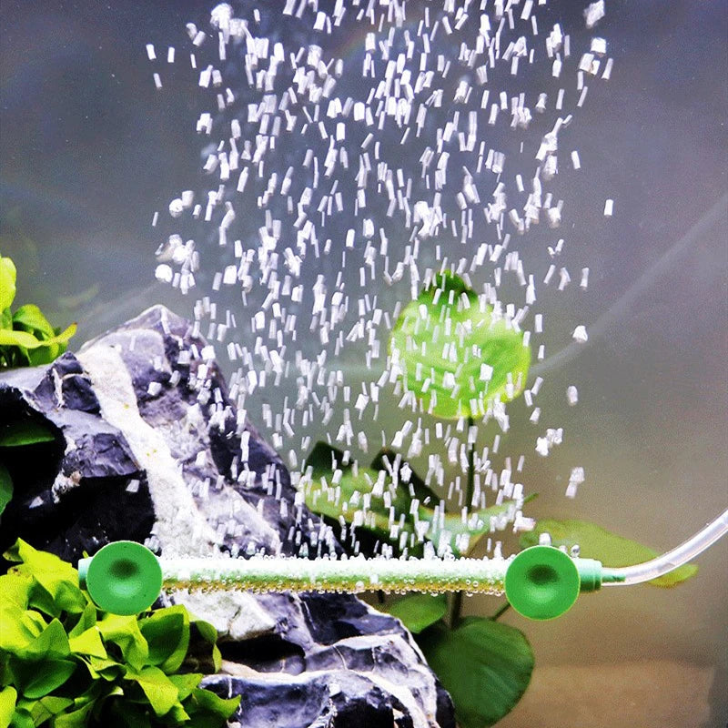 Aquarium Air Pump Diffuser – Extendable Tube with Suction Cup, Air Stone for Fish Tank Waterscape & Bubble Diffusion