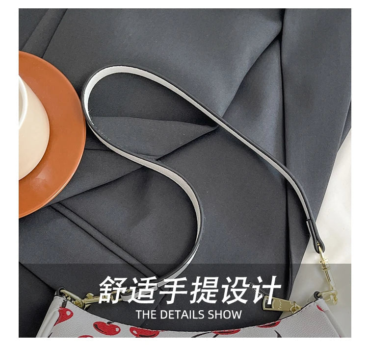 2025 Modern Vintage Cherry Crossbody Bag – Mahjong-Style Chain Shoulder & Underarm Bag, Women’s Light Luxury