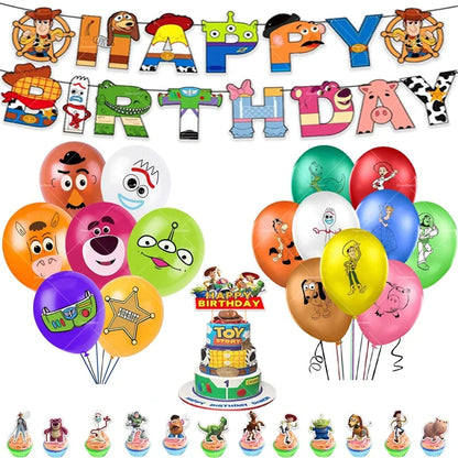 Disney Buzz Lightyear Foil Balloon – Toy Story Latex Party Decoration & Cake Topper for Kids