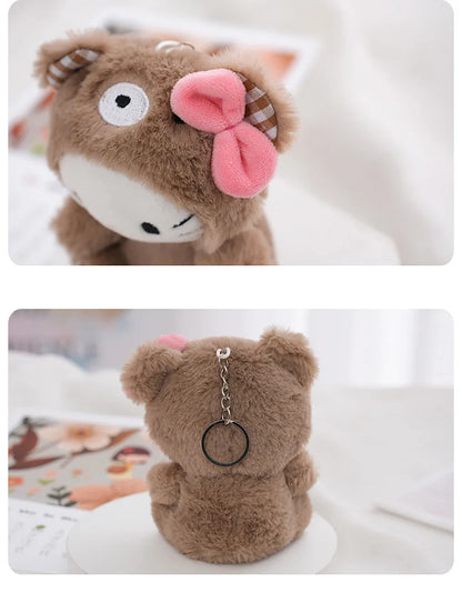 Sanrio Kawaii Plush Keychain — Hello Kitty, My Melody, Kuromi & Cinnamoroll Stuffed Cartoon Doll Pendant for Backpack Decoration