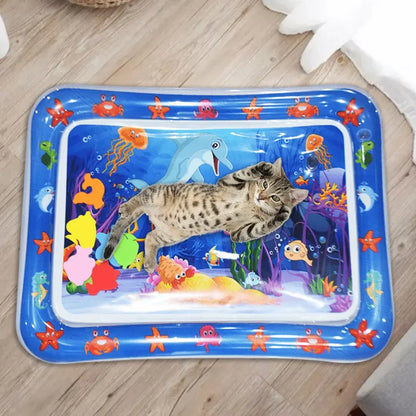 Thickened Sensory Water Mat for Cats – Cooling and Cleaning Play Mat for Summer Pet Supplies and Accessories