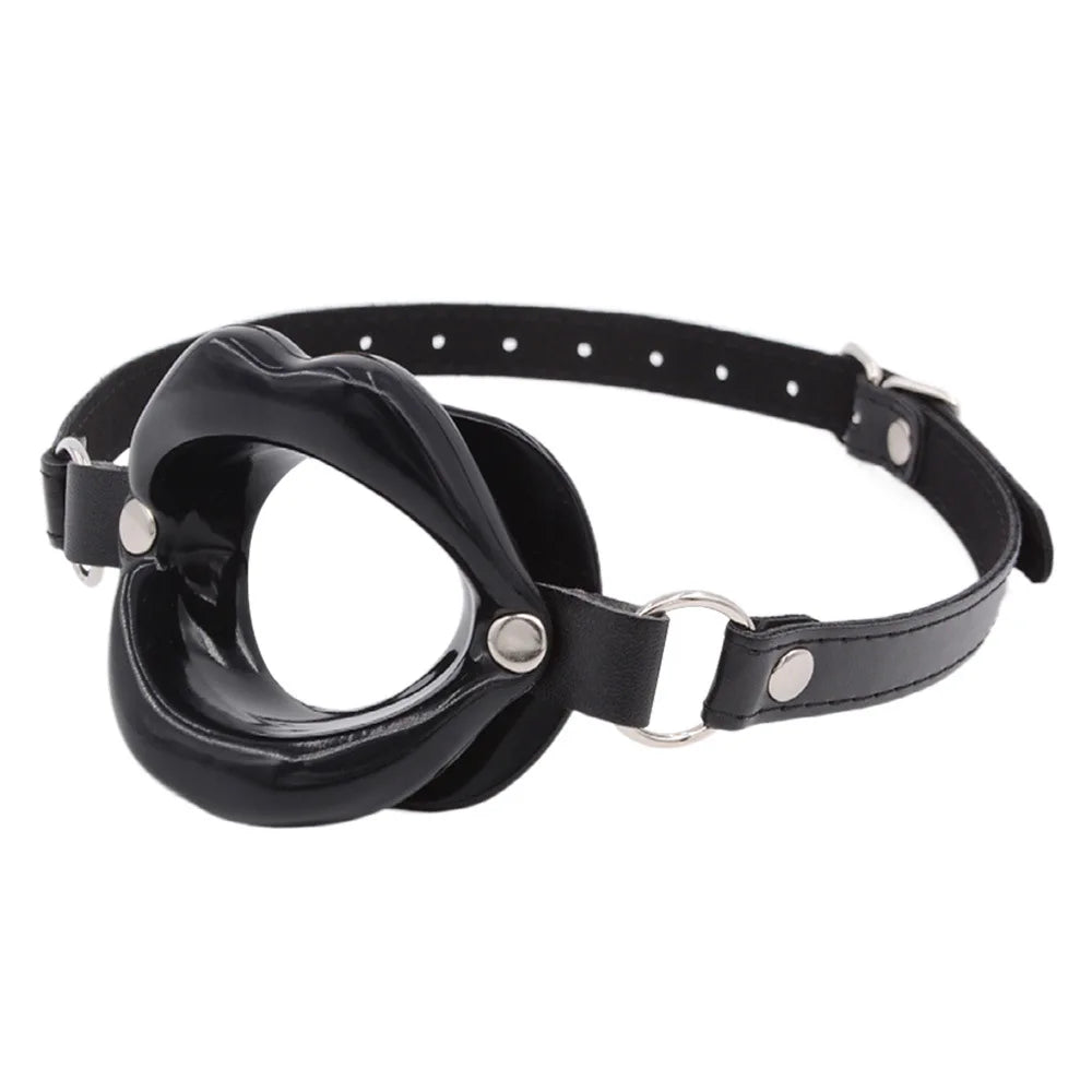 Silicone Lips O-Ring Gag – Oral Fixation Open Mouth BDSM Bondage Restraint for Couples, Adult Sex Toy