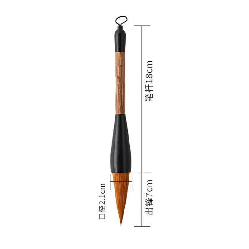 Large Chinese Calligraphy Brush – Weasel, Wolf & Bear Hair for Big Character Writing & Spring Festival Couplets