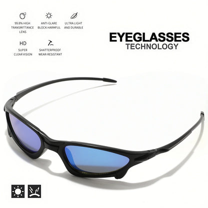 3PCS Futuristic Sports Sunglasses Set – Small Frame Wraparound UV400 Eyewear | Colorful Cycling, Fishing & Travel Protective Outdoor Sunglasses