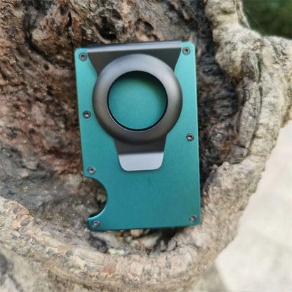 Metal AirTag Wallet Case – Slim Men’s Credit & ID Card Holder, Anti-Lost Protective Luxury Carteira