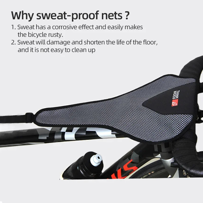 ThinkRider Bike Trainer Sweatband – Durable MTB & Road Bicycle Sweatbands for Indoor Cycling & Home Exercise