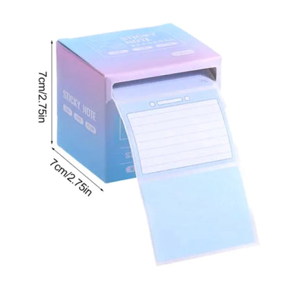 256 Sheets Pull-Out Sticky Notes Roll Tape – Self-Adhesive Memo Pads Sticker Labels for Writing, Noting & Office Organization