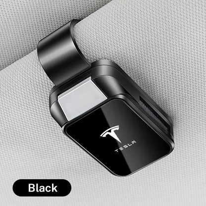 Car Sun Visor Glasses Clip – Interior Eyeglasses Storage Holder for Tesla Model 3, S, X, Y, Cybertruck & Roadster