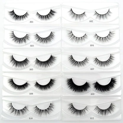 Visofree 3D Mink Eyelashes – 30/40/100 Pairs Handmade Full Strip Lashes with Tray, Cruelty-Free False Lashes for Makeup