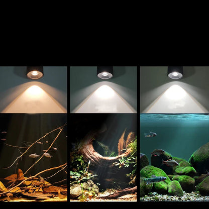 Aqua Week Mini7pro-F Aquarium LED Light – Waterproof Plant & Fish Tank Lighting, Terrarium Accessories