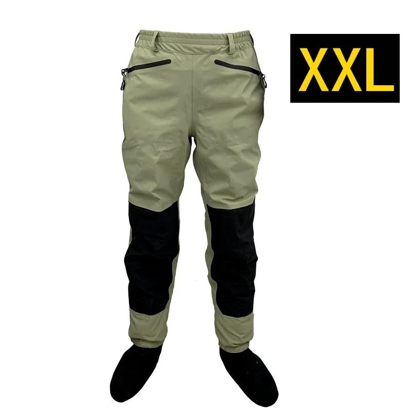 3 Layer Breathable Waterproof Fly Fishing Waist Waders – Stockingfoot High Pant Waders for Duck Hunting & Wading