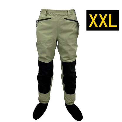 3 Layer Breathable Waterproof Fly Fishing Waist Waders – Stockingfoot High Pant Waders for Duck Hunting & Wading