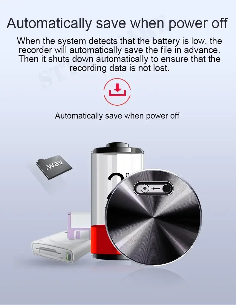 STTWUNAKE Mini Voice Activated Recorder – Built-in Magnet, Small Digital Audio Recording Device, Sound Dictaphone